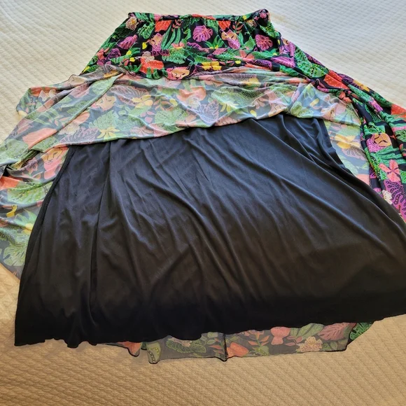 NWT Betsey Johnson Paulina Maxi Dress L Halter Mesh Jungle Print Leopard Formal - Picture 8 of 9